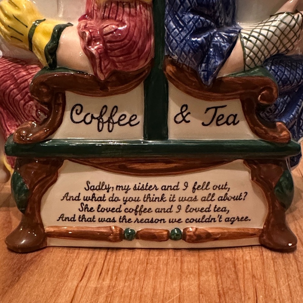 Vintage Dept 56 two sisters tea/coffee pot with four cups - Picture 9 of 16